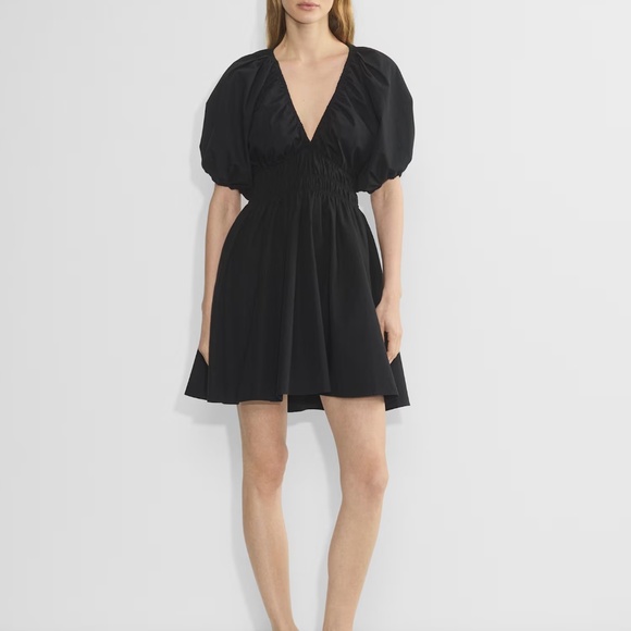 Aritzia poplin V-neck mini dress – White (XXS) - Picture 8 of 15